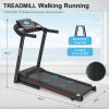 Fitshow App Home Foldable Treadmill with Incline, Folding Treadmill for Home Workout, Electric Walking Running Treadmill Machine 5" LCD Screen 250 LB