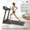 Fitshow App Home Foldable Treadmill with Incline, Folding Treadmill for Home Workout, Electric Walking Running Treadmill Machine 5" LCD Screen 250 LB