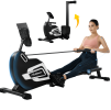 Magnetic rowing machine, folding rowing boat stage 14 resistance adjustable LED display tablet computer bracket Home gym aerobic exercise adult men an