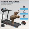 Fitshow App Home Foldable Treadmill with Incline, Folding Treadmill for Home Workout, Electric Walking Running Treadmill Machine 5" LCD Screen 250 LB