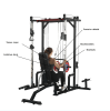 1400 pound capacity power rack LAT pull-down weight storage rack power cage home and garage gym full body workout multiple accessories squat rack for