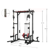 1400 pound capacity power rack LAT pull-down weight storage rack power cage home and garage gym full body workout multiple accessories squat rack for