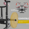 Weight bench bench Olympic bench Flat tilt position adjustment with weight stool aerobic training abdomen arm back chest and shoulder leg muscles home
